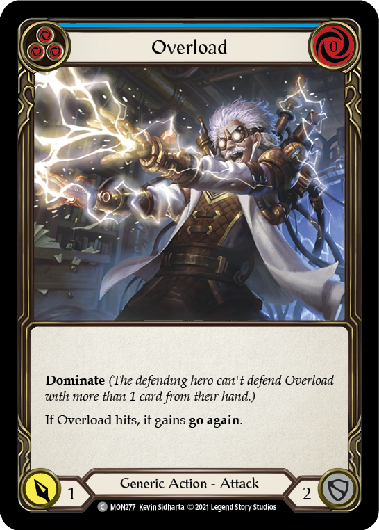 Overload (Blue) [MON277] 1st Edition Normal | Shuffle n Cut Hobbies & Games