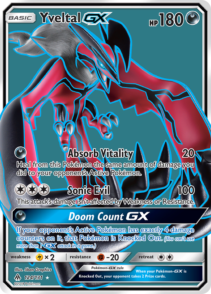 Yveltal GX (124/131) [Sun & Moon: Forbidden Light] | Shuffle n Cut Hobbies & Games