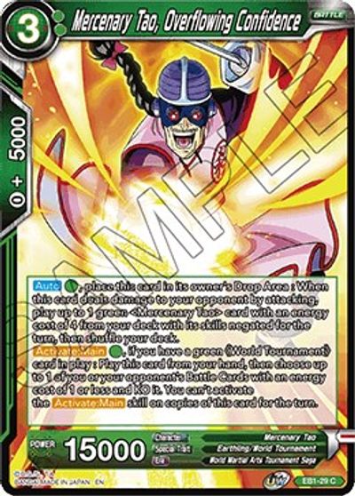 Mercenary Tao, Overflowing Confidence (EB1-29) [Battle Evolution Booster] | Shuffle n Cut Hobbies & Games