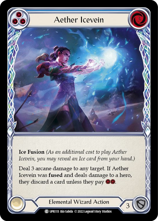 Aether Icevein (Blue) [UPR115] (Uprising)  Rainbow Foil | Shuffle n Cut Hobbies & Games