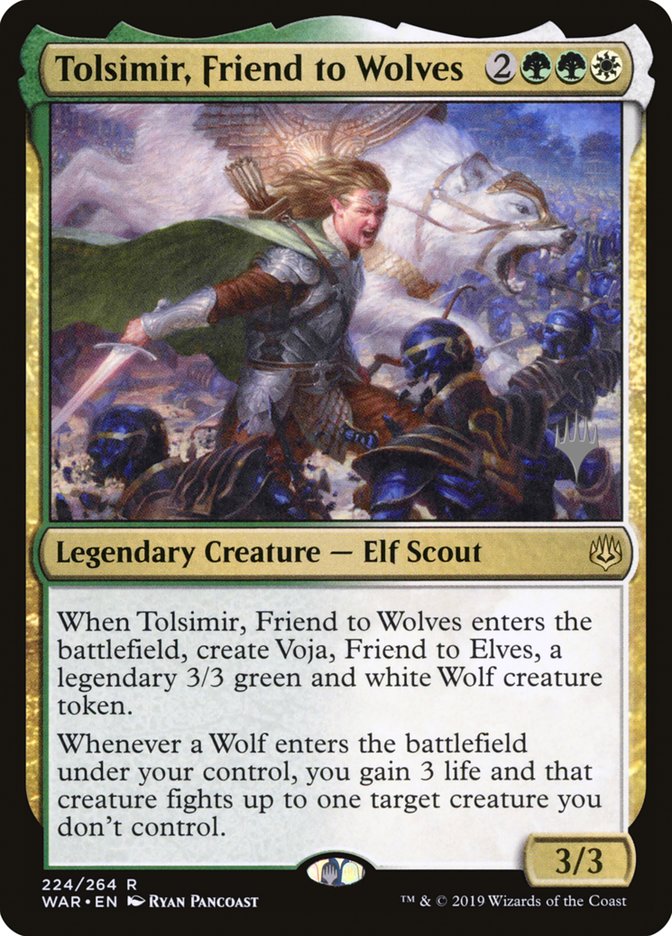 Tolsimir, Friend to Wolves (Promo Pack) [War of the Spark Promos] | Shuffle n Cut Hobbies & Games