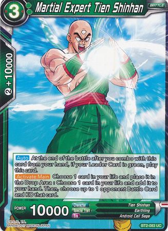 Martial Expert Tien Shinhan [BT2-083] | Shuffle n Cut Hobbies & Games