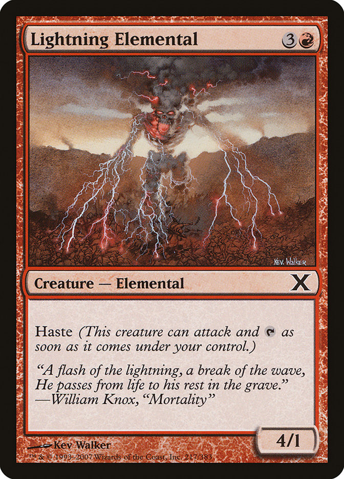 Lightning Elemental [Tenth Edition] | Shuffle n Cut Hobbies & Games