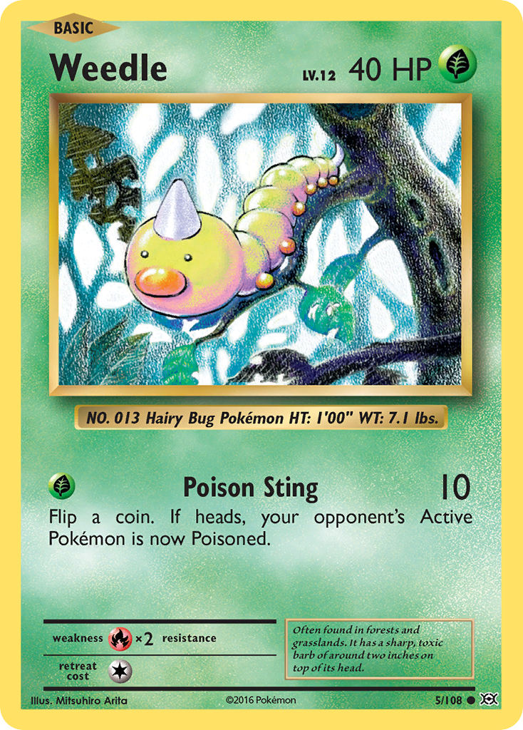 Weedle (5/108) [XY: Evolutions] | Shuffle n Cut Hobbies & Games