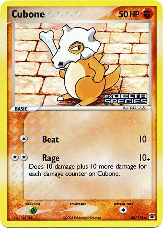 Cubone (60/113) (Stamped) [EX: Delta Species] | Shuffle n Cut Hobbies & Games