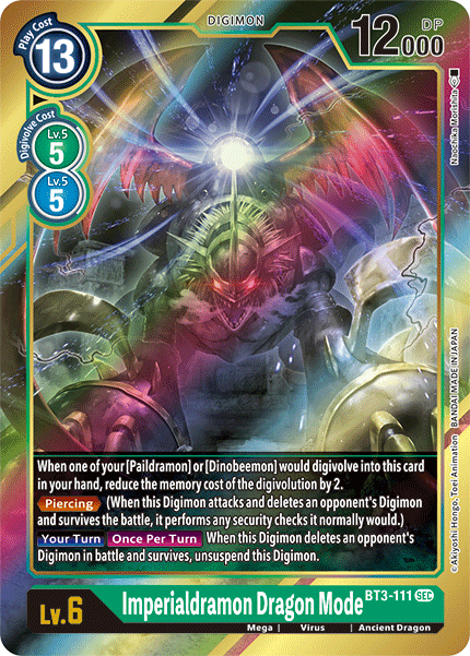 Imperialdramon Dragon Mode [BT3-111] (Alternate Art) [Release Special Booster Ver.1.5] | Shuffle n Cut Hobbies & Games