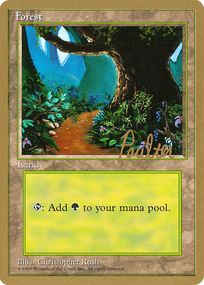 Forest (pp376) (Preston Poulter) [Pro Tour Collector Set] | Shuffle n Cut Hobbies & Games