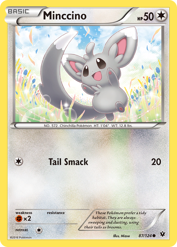 Minccino (87/124) [XY: Fates Collide] | Shuffle n Cut Hobbies & Games