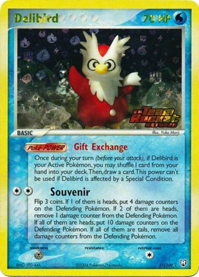 Delibird (21/109) (Stamped) [EX: Team Rocket Returns] | Shuffle n Cut Hobbies & Games