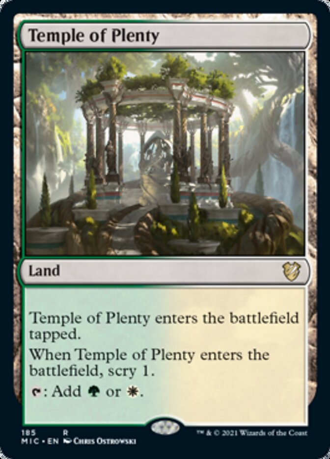 Temple of Plenty [Innistrad: Midnight Hunt Commander] | Shuffle n Cut Hobbies & Games