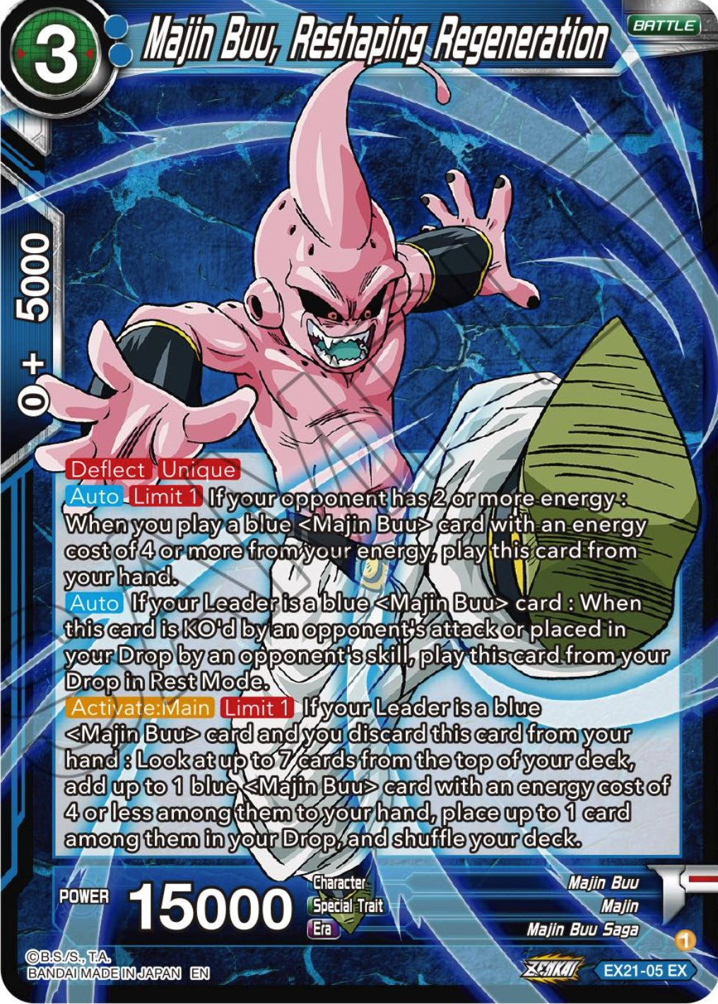 Majin Buu, Reshaping Regeneration (EX21-05) [5th Anniversary Set] | Shuffle n Cut Hobbies & Games