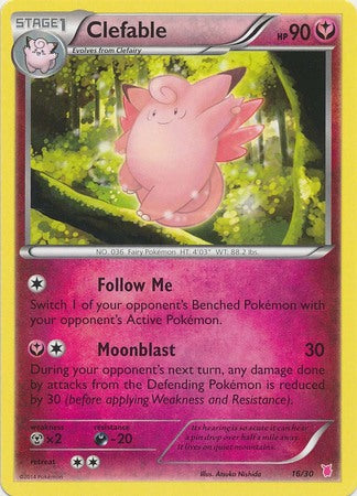 Clefable (16/30) [XY: Trainer Kit 1 - Wigglytuff] | Shuffle n Cut Hobbies & Games