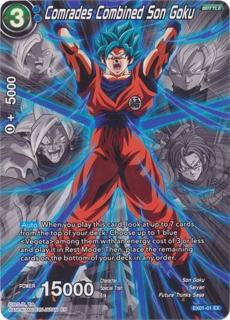 Comrades Combined Son Goku (Alternate Art) [EX01-01] | Shuffle n Cut Hobbies & Games