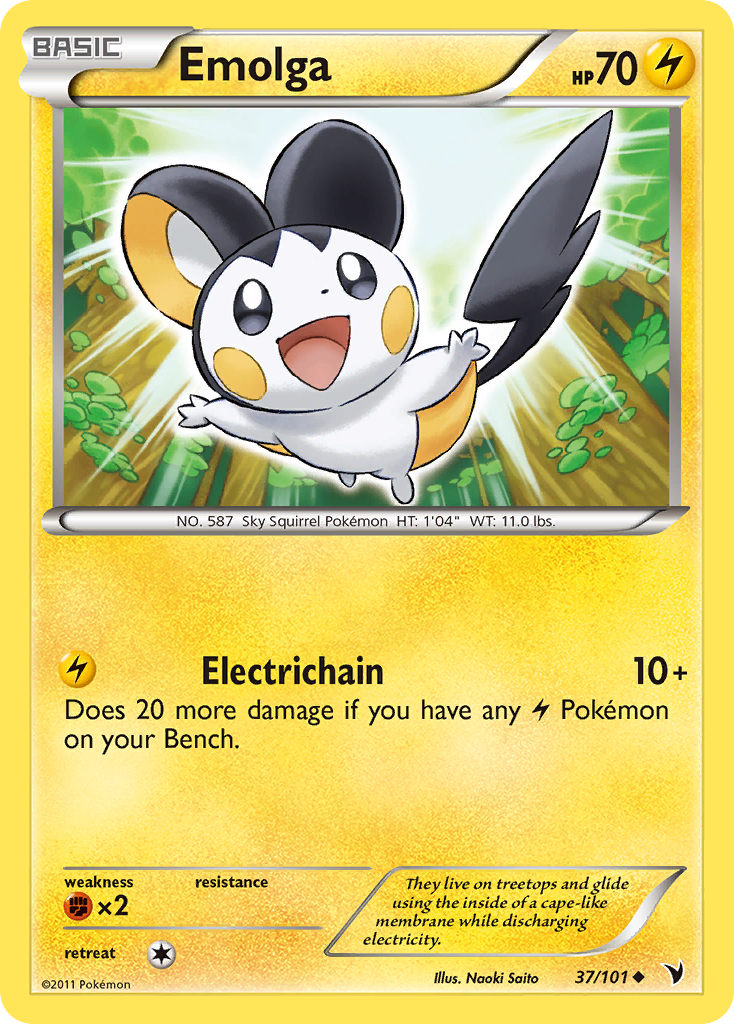 Emolga (37/101) [Black & White: Noble Victories] | Shuffle n Cut Hobbies & Games