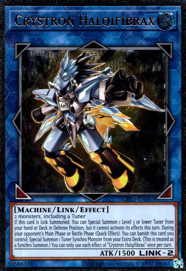 Crystron Halqifibrax [OP15-EN003] Ultimate Rare | Shuffle n Cut Hobbies & Games