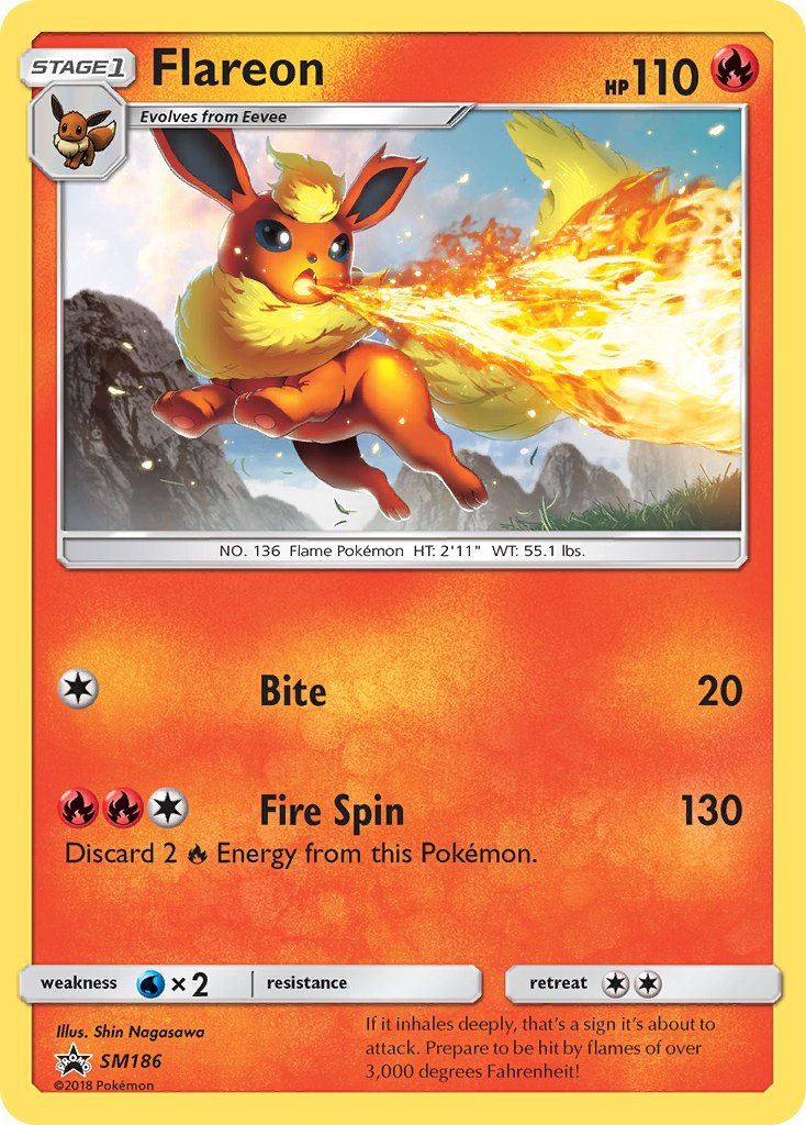 Flareon (SM186) [Sun & Moon: Black Star Promos] | Shuffle n Cut Hobbies & Games