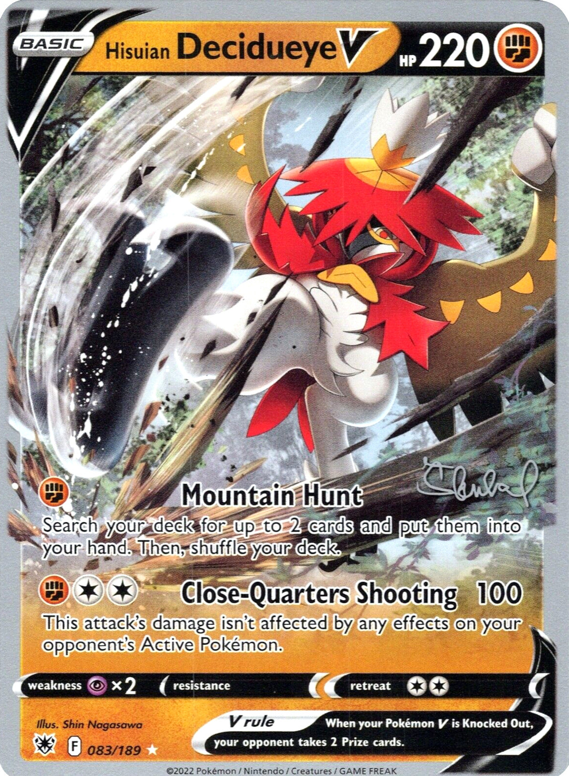 Hisuian Decidueye V (083/189) (ADP - Ondrej Skubal) [World Championships 2022] | Shuffle n Cut Hobbies & Games