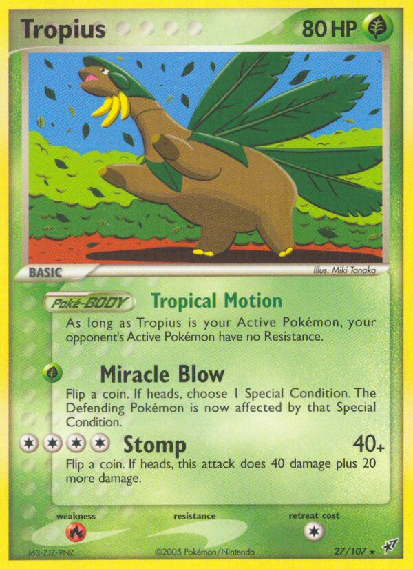 Tropius (27/107) [EX: Deoxys] | Shuffle n Cut Hobbies & Games