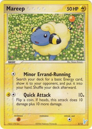 Mareep (5/12) [EX: Trainer Kit 2 - Minun] | Shuffle n Cut Hobbies & Games