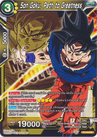 Son Goku, Path to Greatness [P-115] | Shuffle n Cut Hobbies & Games