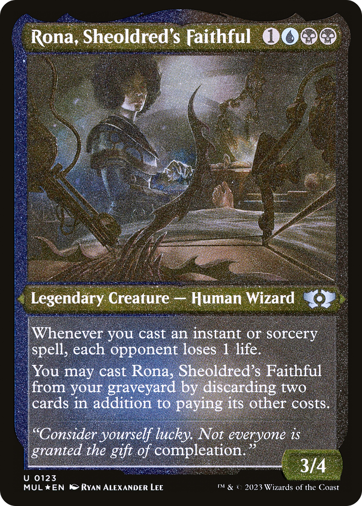 Rona, Sheoldred's Faithful (Foil Etched) [Multiverse Legends] | Shuffle n Cut Hobbies & Games