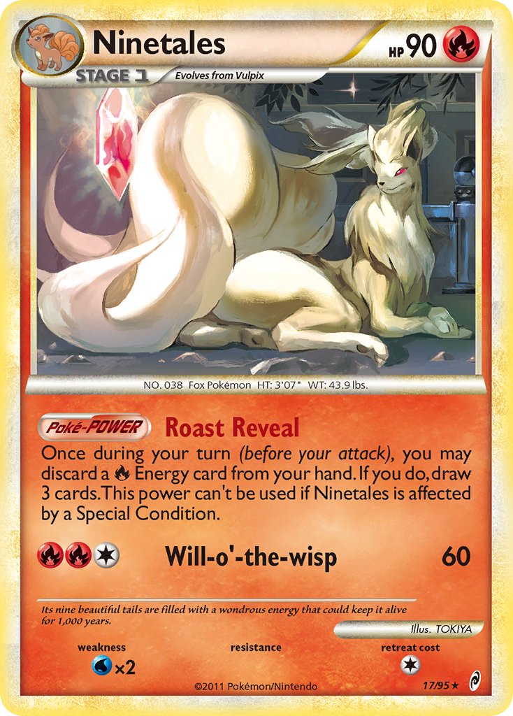 Ninetales (17/95) (Theme Deck Exclusive) [HeartGold & SoulSilver: Call of Legends] | Shuffle n Cut Hobbies & Games