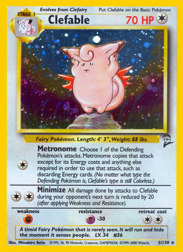 Clefable (5/130) [Base Set 2] | Shuffle n Cut Hobbies & Games