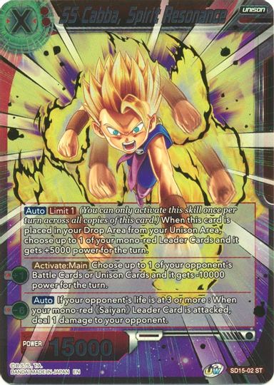 SS Cabba, Spirit Resonance (Gold Stamped) (SD15-02) [Cross Spirits] | Shuffle n Cut Hobbies & Games