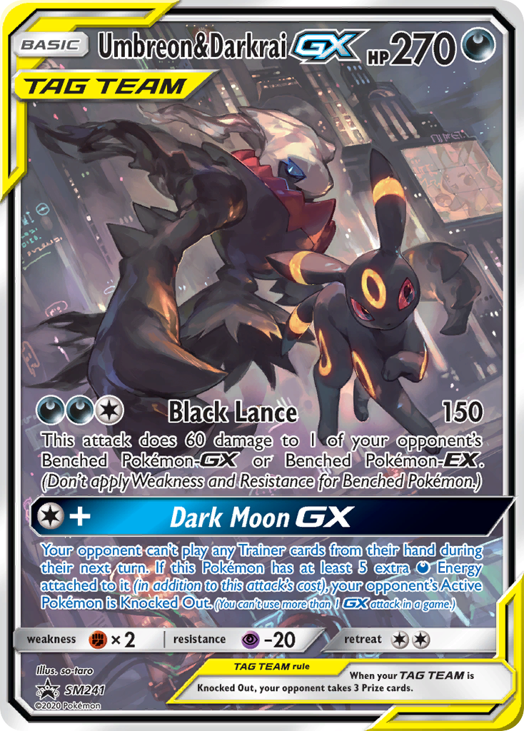 Umbreon & Darkrai GX (SM241) (Jumbo Card) [Sun & Moon: Black Star Promos] | Shuffle n Cut Hobbies & Games