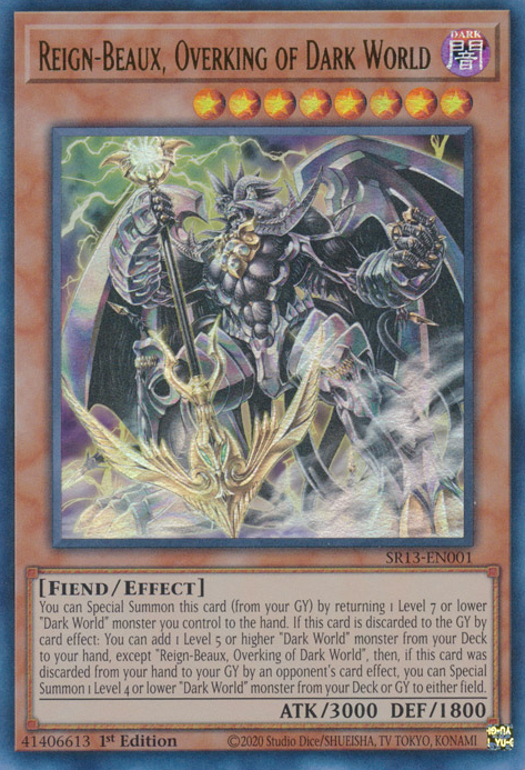 Reign-Beaux, Overking of Dark World [SR13-EN001] Ultra Rare | Shuffle n Cut Hobbies & Games