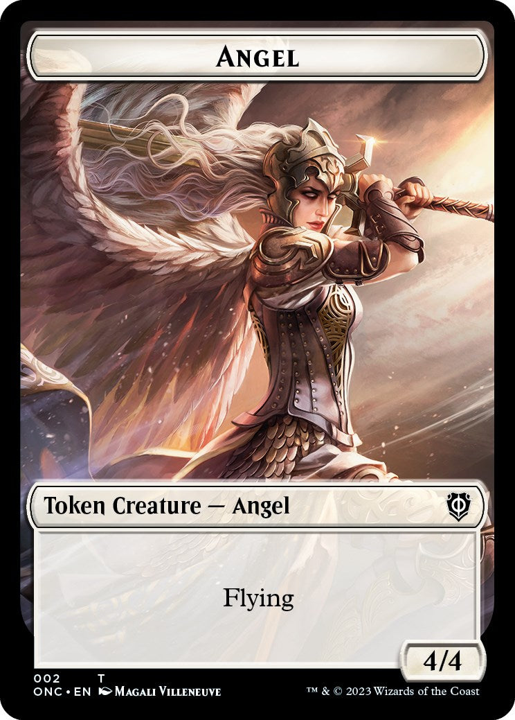 Soldier (007) // Angel Double-Sided Token [Phyrexia: All Will Be One Commander Tokens] | Shuffle n Cut Hobbies & Games