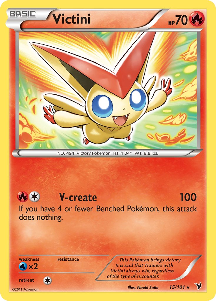 Victini (15/101) (Theme Deck Exclusive) [Black & White: Noble Victories] | Shuffle n Cut Hobbies & Games