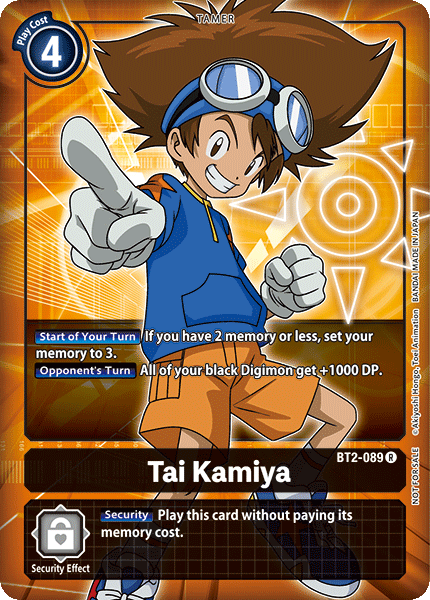 Tai Kamiya [BT2-089] (Buy-A-Box Promo) [Release Special Booster Ver.1.0 Promos] | Shuffle n Cut Hobbies & Games