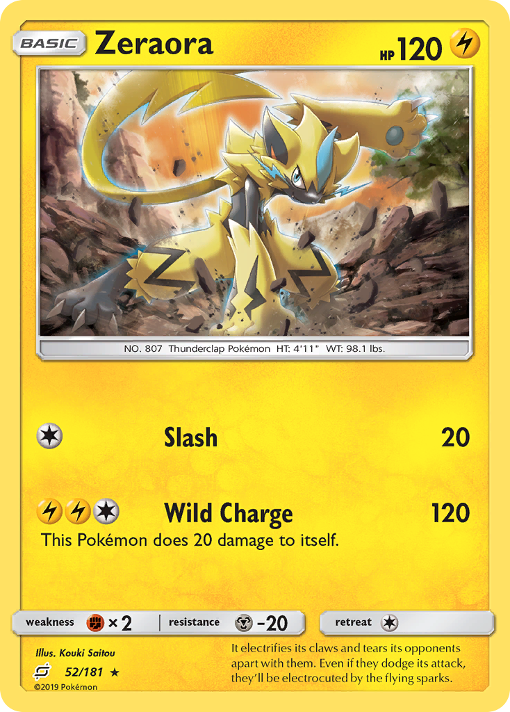 Zeraora (52/181) [Sun & Moon: Team Up] | Shuffle n Cut Hobbies & Games