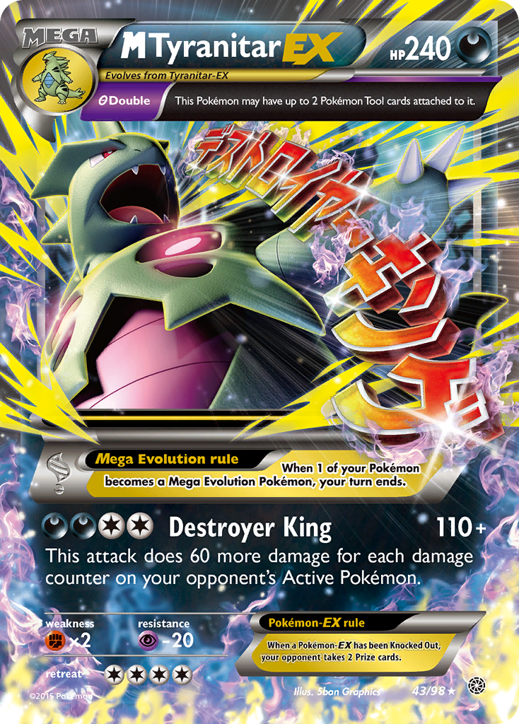 M Tyranitar EX (43/98) [XY: Ancient Origins] | Shuffle n Cut Hobbies & Games