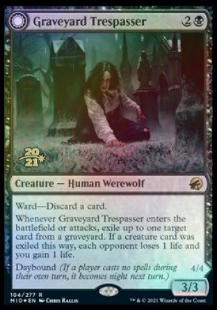 Graveyard Trespasser // Graveyard Glutton [Innistrad: Midnight Hunt Prerelease Promos] | Shuffle n Cut Hobbies & Games