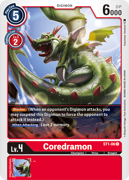 Coredramon [ST1-06] [Starter Deck: Gaia Red] | Shuffle n Cut Hobbies & Games