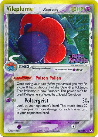 Vileplume (17/110) (Delta Species) (Stamped) [EX: Holon Phantoms] | Shuffle n Cut Hobbies & Games