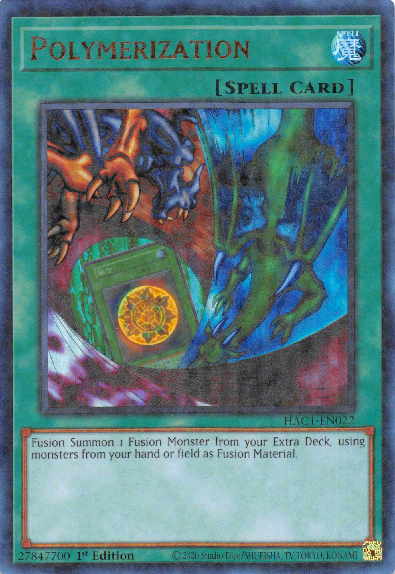 Polymerization (Duel Terminal) [HAC1-EN022] Parallel Rare | Shuffle n Cut Hobbies & Games