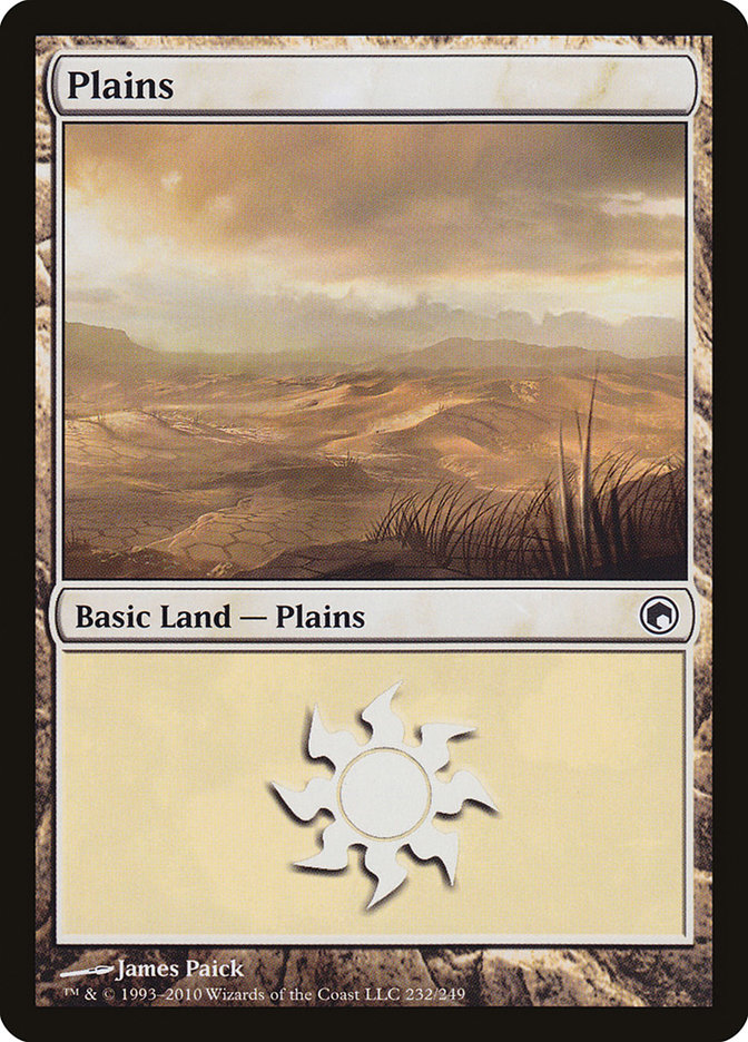 Plains (232) [Scars of Mirrodin] | Shuffle n Cut Hobbies & Games