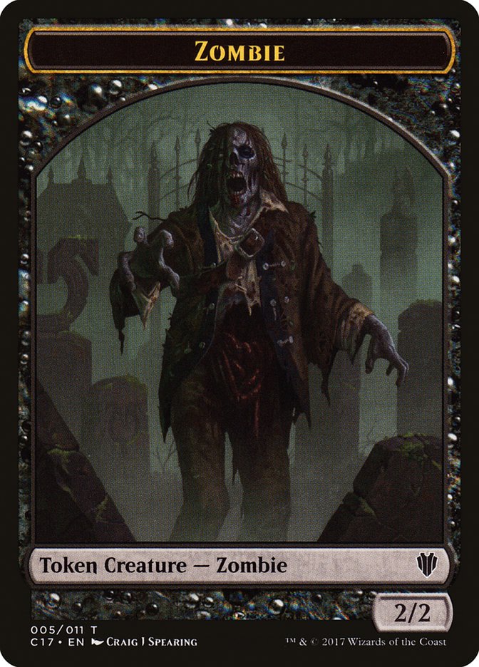 Zombie Token [Commander 2017 Tokens] | Shuffle n Cut Hobbies & Games