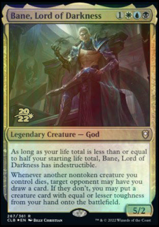 Bane, Lord of Darkness [Commander Legends: Battle for Baldur's Gate Prerelease Promos] | Shuffle n Cut Hobbies & Games