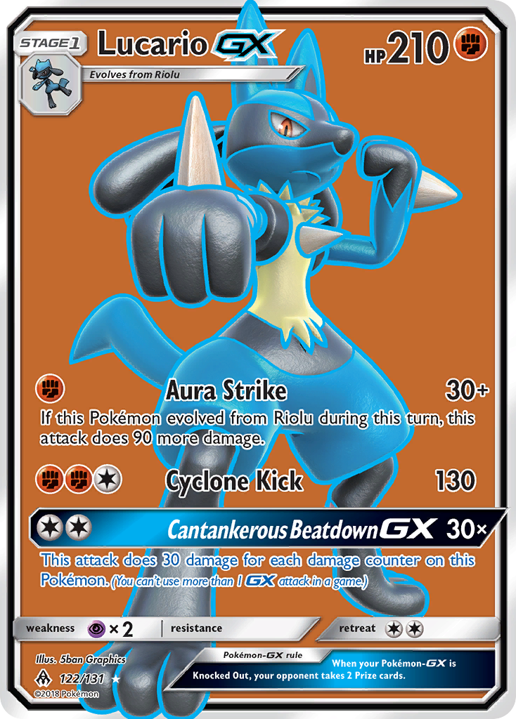 Lucario GX (122/131) [Sun & Moon: Forbidden Light] | Shuffle n Cut Hobbies & Games