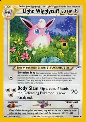 Light Wigglytuff (54/105) [Neo Destiny Unlimited] | Shuffle n Cut Hobbies & Games