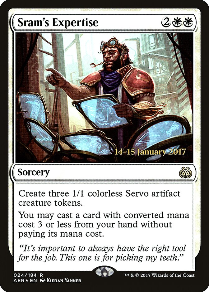 Sram's Expertise [Aether Revolt Prerelease Promos] | Shuffle n Cut Hobbies & Games