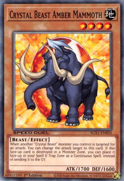 Crystal Beast Amber Mammoth [SGX1-ENF03] Common | Shuffle n Cut Hobbies & Games