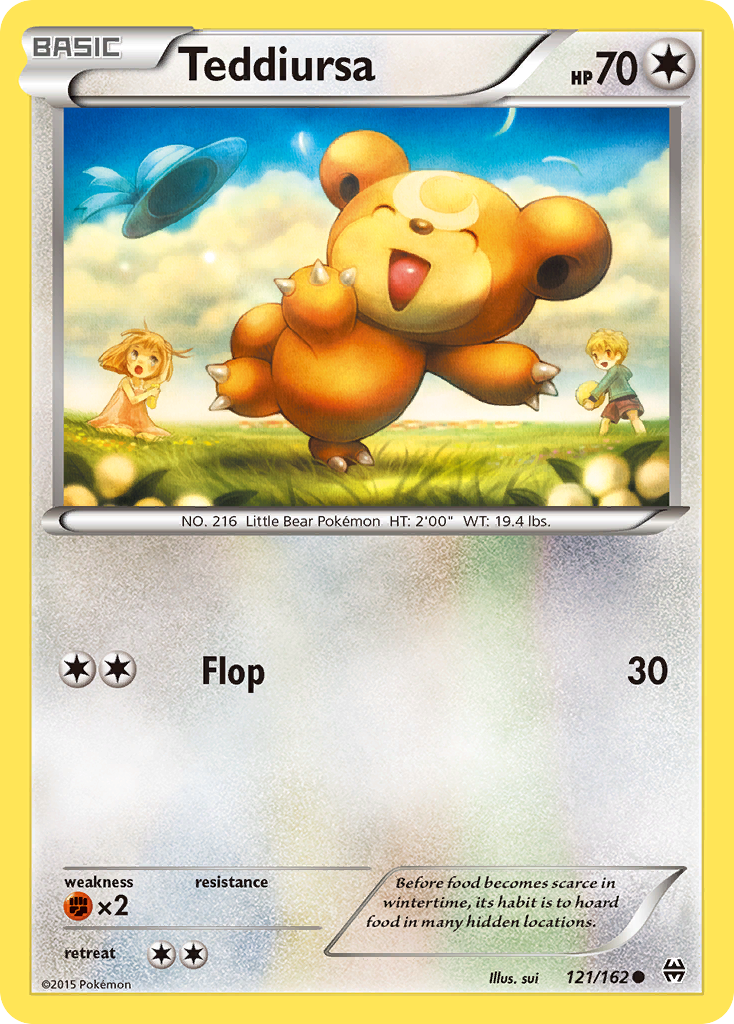 Teddiursa (121/162) [XY: BREAKthrough] | Shuffle n Cut Hobbies & Games