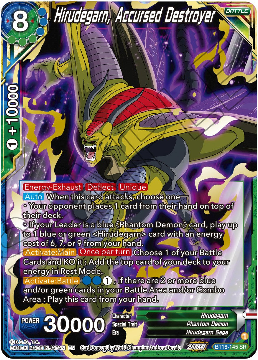 Hirudegarn, Accursed Destroyer (BT18-145) [Dawn of the Z-Legends] | Shuffle n Cut Hobbies & Games