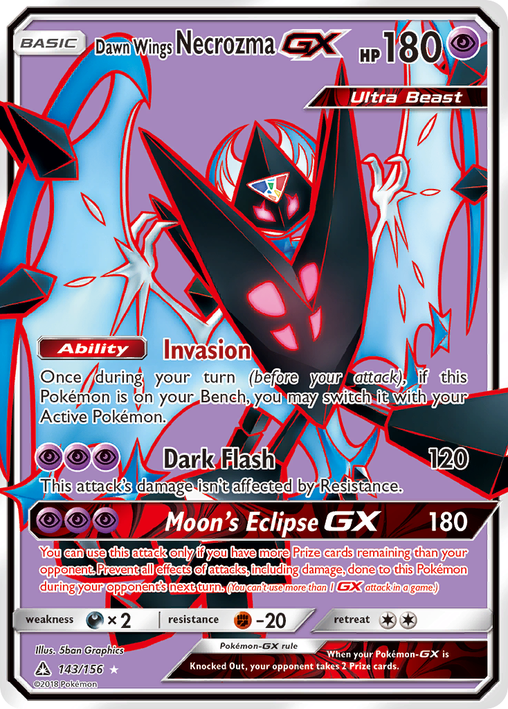 Dawn Wings Necrozma GX (143/156) [Sun & Moon: Ultra Prism] | Shuffle n Cut Hobbies & Games