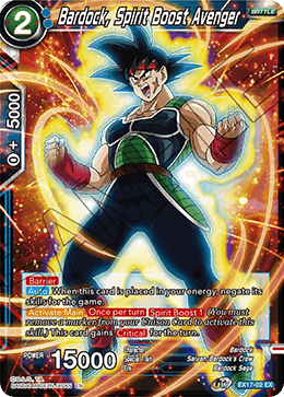 Bardock, Spirit Boost Avenger [EX17-02] | Shuffle n Cut Hobbies & Games